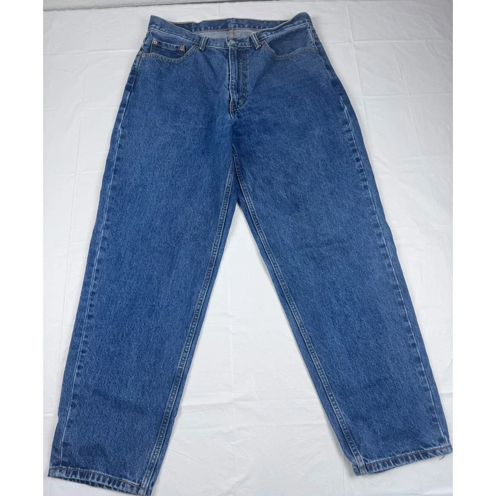 Levis 560 Loose Fit Mens Jeans Blue Denim 34x32 Medium Wash Cotton